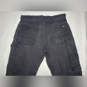 Dickies Jeans Mens 34x30 Black Gray Denim Workwear Carpenter Pants